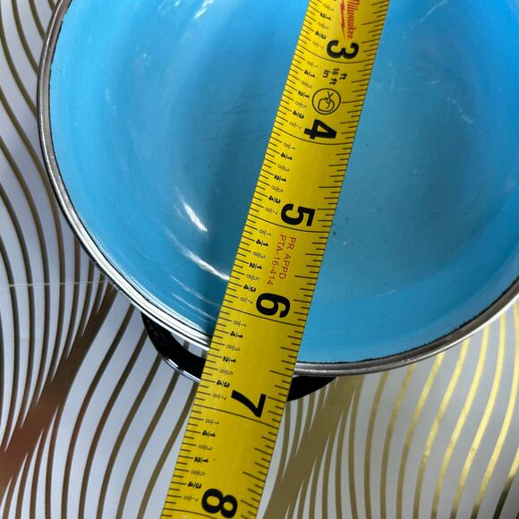 Vintage Mid Century Modern Emo Celje Double Handled Enamel Sauté Pans Set of 3 - Picture 11 of 16